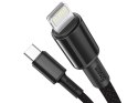 Baseus Kabel 2m Baseus Density przewód USB-C Type C na Lightning PD 20W 5A Black
