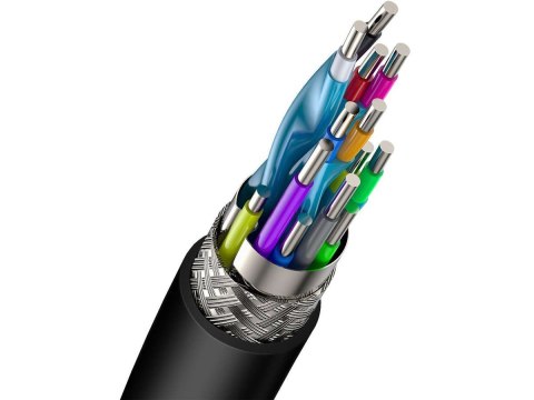 Baseus Kabel HDMI 2.0 Baseus, 4K 60Hz, 3D, HDR, 18Gbps, 1m Czarny Baseus Kabel HDMI 2.0 Baseus, 4K 60Hz, 3D, HDR, 18Gbps, 1m Czarny