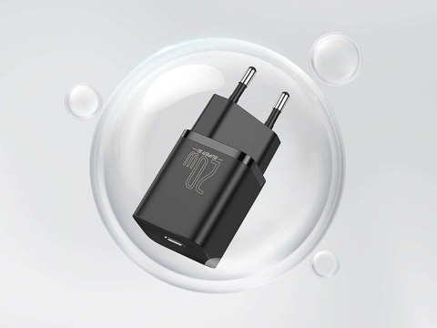 Baseus Ładowarka sieciowa Baseus Super Si Quick Charger 1C 20W Black Baseus Ładowarka sieciowa Baseus Super Si Quick Charger 1C 20W Black