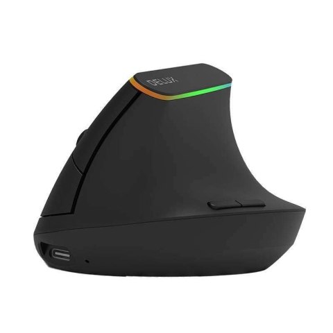 Delux Bezprzewodowa mysz pionowa Delux M618DB BT/2.4G 4000DPI RGB Delux Bezprzewodowa mysz pionowa Delux M618DB BT/2.4G 4000DPI RGB