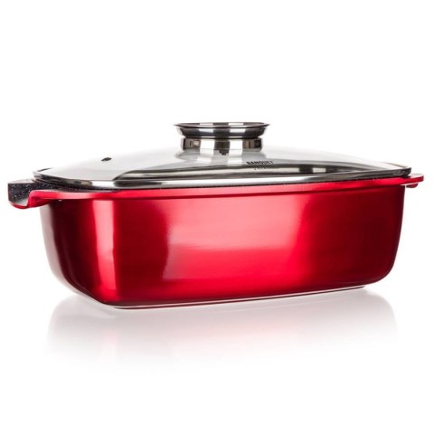 BANQUET BRYTFANNA GRANITOWA 5,7L Z POKRYWĄ BANQUET RED METALLIC