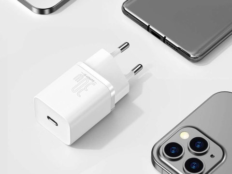 Baseus Ładowarka sieciowa Baseus Super Si Quick Charger USB-C PD 30W White Baseus Ładowarka sieciowa Baseus Super Si Quick Charger USB-C PD 30W White