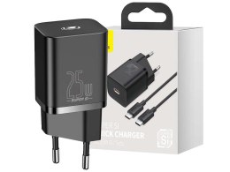 Baseus Ładowarka sieciowa Baseus USB-C PD 25W + kabel do USB-C Black
