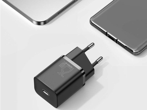 Baseus Ładowarka sieciowa Baseus USB-C PD 25W + kabel do USB-C Black Baseus Ładowarka sieciowa Baseus USB-C PD 25W + kabel do USB-C Black