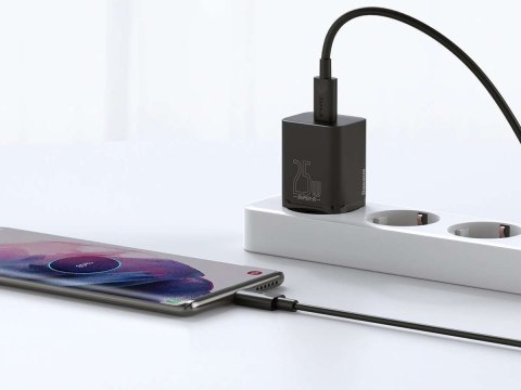 Baseus Ładowarka sieciowa Baseus USB-C PD 25W + kabel do USB-C Black Baseus Ładowarka sieciowa Baseus USB-C PD 25W + kabel do USB-C Black