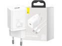 Baseus Ładowarka sieciowa Baseus USB-C PD 25W + kabel do USB-C White