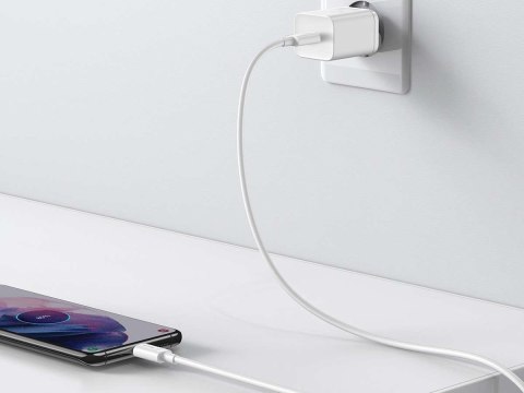 Baseus Ładowarka sieciowa Baseus USB-C PD 25W + kabel do USB-C White Baseus Ładowarka sieciowa Baseus USB-C PD 25W + kabel do USB-C White