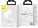 Baseus Ładowarka sieciowa Baseus USB-C PD 25W + kabel do USB-C White