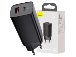Baseus Ładowarka sieciowa szybka Baseus GaN2 Lite USB + USB-C 65W EU Czarna