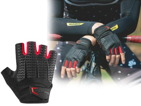 RockBros Rękawiczki rowerowe na rower bez palców L RockBros S169BR-L czarne RockBros Rękawiczki rowerowe na rower bez palców L RockBros S169BR-L czarne