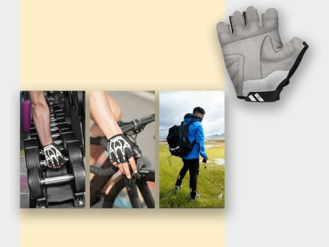 RockBros Rękawiczki rowerowe na rower bez palców M RockBros S227BK-M RockBros Rękawiczki rowerowe na rower bez palców M RockBros S227BK-M