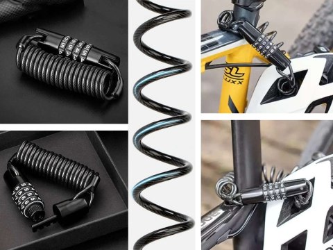 RockBros Zapięcie rowerowe zamek na szyfr RockBros T609 Czarne RockBros Zapięcie rowerowe zamek na szyfr RockBros T609 Czarne