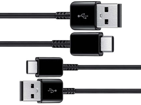 Samsung 2x Oryginalny Kabel USB type C Samsung EP-DG930MBEGWW 1.5m czarny Samsung 2x Oryginalny Kabel USB type C Samsung EP-DG930MBEGWW 1.5m czarny