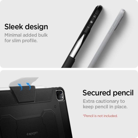 Spigen Etui Spigen Rugged Armor PRO Pencil do Apple iPad Pro 12.9 2020 / 2021 / 2022 / iPad Air 13 2024 Black Spigen Etui Spigen Rugged Armor PRO Pencil do Apple iPad Pro 12.9 2020 / 2021 / 2022 / iPad Air 13 2024 Black
