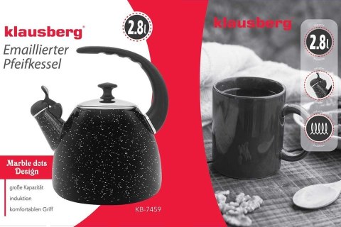 KLAUSBERG CZAJNIK EMALIOWANY Z GWIZDKIEM 2,8L KLAUSBERG KB-7459 KLAUSBERG CZAJNIK EMALIOWANY Z GWIZDKIEM 2,8L KLAUSBERG KB-7459