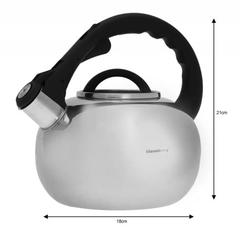 KLAUSBERG CZAJNIK STALOWY Z GWIZDKIEM KLAUSBERG 2,5L KB-7068 KLAUSBERG CZAJNIK STALOWY Z GWIZDKIEM KLAUSBERG 2,5L KB-7068