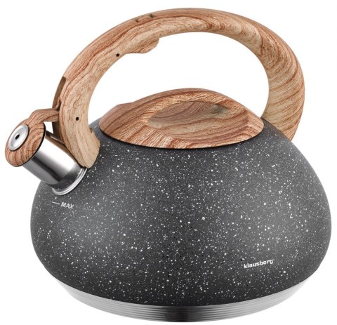 KLAUSBERG CZAJNIK Z GWIZDKIEM 2,7L KLAUSBERG KB-7280 GRANIT WOOD