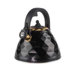 ELITEHOFF CZAJNIK Z GWIZDKIEM 3L GLAMOUR BLACK GOLD E-5067