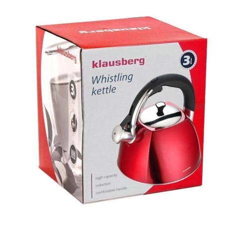 KLAUSBERG CZAJNIK Z GWIZDKIEM KLAUSBERG 3L KB-7258 KLAUSBERG CZAJNIK Z GWIZDKIEM KLAUSBERG 3L KB-7258