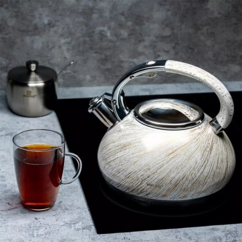 KINGHOFF CZAJNIK Z GWIZDKIEM Z LINII GOLD 3,0L KH-1066 KINGHOFF CZAJNIK Z GWIZDKIEM Z LINII GOLD 3,0L KH-1066