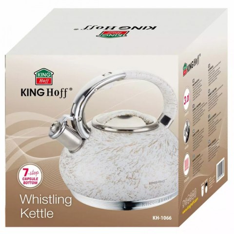 KINGHOFF CZAJNIK Z GWIZDKIEM Z LINII GOLD 3,0L KH-1066 KINGHOFF CZAJNIK Z GWIZDKIEM Z LINII GOLD 3,0L KH-1066