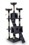 E-hurtownia Drapak dla kota 170 cm ciemnoszary domek platformy legowisko zabawki sizal