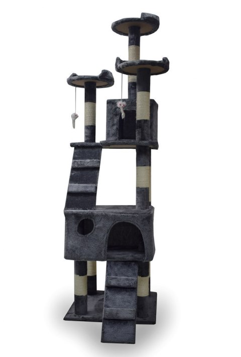 E-hurtownia Drapak dla kota 170 cm ciemnoszary domek platformy legowisko zabawki sizal E-hurtownia Drapak dla kota 170 cm ciemnoszary domek platformy legowisko zabawki sizal