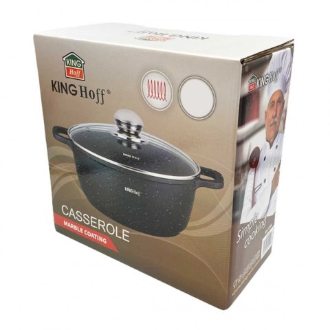 KINGHOFF KINGHOFF GARNEK MARMUROWY 24cm KH-1595 4,5L KINGHOFF KINGHOFF GARNEK MARMUROWY 24cm KH-1595 4,5L