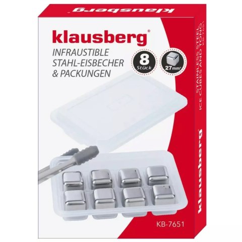 KLAUSBERG KOSTKI STALOWE TERMICZNE DO DRINKÓW 8 szt.+ SZCZYPCE KLAUSBERG KB-7651 KLAUSBERG KOSTKI STALOWE TERMICZNE DO DRINKÓW 8 szt.+ SZCZYPCE KLAUSBERG KB-7651