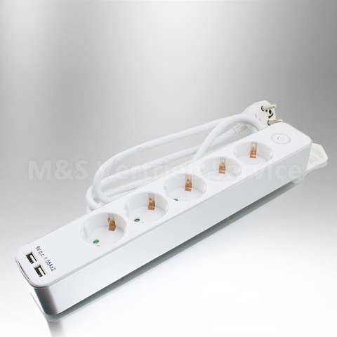 E-hurtownia Listwa zasilająca przedłużacz 5 gniazd +2xUSB 1,4m E-hurtownia Listwa zasilająca przedłużacz 5 gniazd +2xUSB 1,4m
