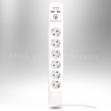 E-hurtownia Listwa zasilająca przedłużacz 6 gniazd + 2xUSB 1,5m