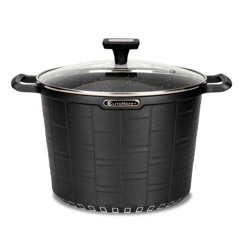 ELITEHOFF GARNEK GRANITOWY Z POKRYWĄ 24cm 6,5L E-7032
