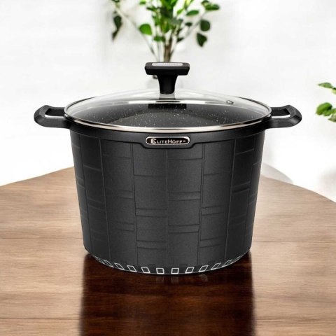 ELITEHOFF GARNEK GRANITOWY Z POKRYWĄ 24cm 6,5L E-7032 ELITEHOFF GARNEK GRANITOWY Z POKRYWĄ 24cm 6,5L E-7032