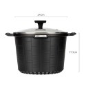 ELITEHOFF GARNEK GRANITOWY Z POKRYWĄ 24cm 6,5L E-7032