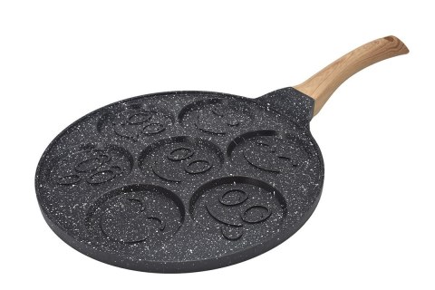 BRUNBESTE PATELNIA GRANITOWA DO 7 PLACUSZKÓW Z UŚMIESZKAMI 1972 BRUNBESTE PATELNIA GRANITOWA DO 7 PLACUSZKÓW Z UŚMIESZKAMI 1972
