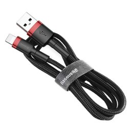 Baseus Kabel 50cm Baseus Cafule Lightning USB 2,4A (czarno-czerwony)