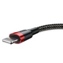 Baseus Kabel 50cm Baseus Cafule Lightning USB 2,4A (czarno-czerwony)