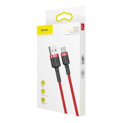 Baseus Kabel USB do USB-C Baseus Cafule 3A 1m (czerwony) Baseus Kabel USB do USB-C Baseus Cafule 3A 1m (czerwony)