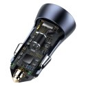 Baseus Ładowarka samochodowa Baseus Golden Contactor Pro USB + TYPE-C QC4.0+ PD 40W + kabel USB-C 1m