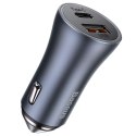 Baseus Ładowarka samochodowa Baseus Golden Contactor Pro USB + TYPE-C QC4.0+ PD 40W + kabel USB-C 1m