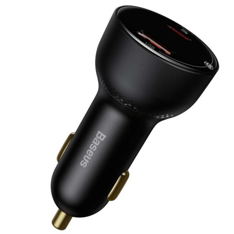 Baseus Ładowarka samochodowa szybka Baseus Superme USB USB Typ C 100W PPS QC PD Czarna Baseus Ładowarka samochodowa szybka Baseus Superme USB USB Typ C 100W PPS QC PD Czarna