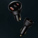 Baseus Ładowarka samochodowa szybka Baseus Superme USB USB Typ C 100W PPS QC PD Czarna