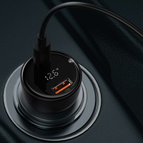 Baseus Ładowarka samochodowa szybka Baseus Superme USB USB Typ C 100W PPS QC PD Czarna Baseus Ładowarka samochodowa szybka Baseus Superme USB USB Typ C 100W PPS QC PD Czarna