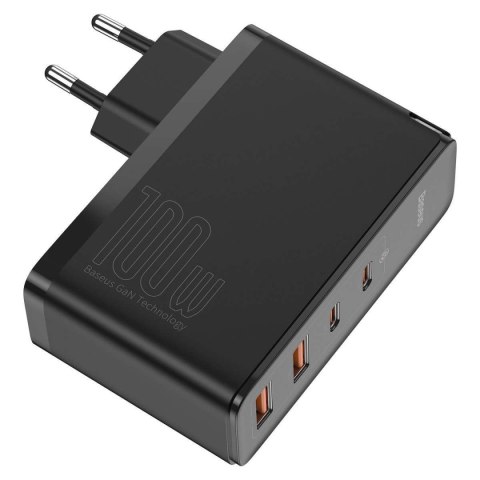 Baseus Ładowarka sieciowa Baseus GaN2 Pro, 2x USB + 2x USB-C, 100W, EU (czarna) Baseus Ładowarka sieciowa Baseus GaN2 Pro, 2x USB + 2x USB-C, 100W, EU (czarna)