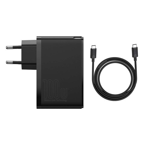 Baseus Ładowarka sieciowa Baseus GaN2 Pro, 2x USB + 2x USB-C, 100W, EU (czarna) Baseus Ładowarka sieciowa Baseus GaN2 Pro, 2x USB + 2x USB-C, 100W, EU (czarna)