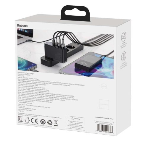 Baseus Ładowarka sieciowa Baseus GaN2 Pro, 2x USB + 2x USB-C, 100W, EU (czarna) Baseus Ładowarka sieciowa Baseus GaN2 Pro, 2x USB + 2x USB-C, 100W, EU (czarna)