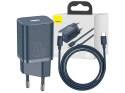 Baseus Ładowarka sieciowa Baseus PD 20W + kabel USB-C Type C do Lightning Blue