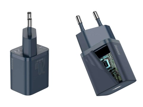 Baseus Ładowarka sieciowa Baseus PD 20W + kabel USB-C Type C do Lightning Blue Baseus Ładowarka sieciowa Baseus PD 20W + kabel USB-C Type C do Lightning Blue