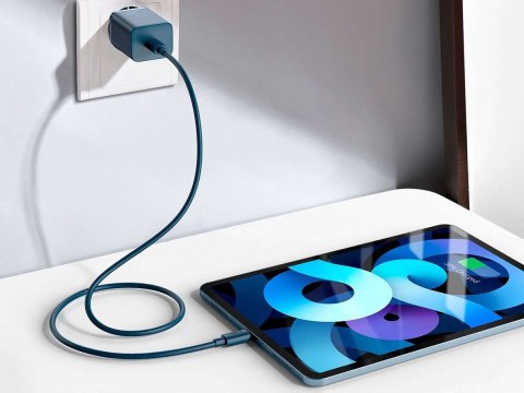 Baseus Ładowarka sieciowa Baseus PD 20W + kabel USB-C Type C do Lightning Blue Baseus Ładowarka sieciowa Baseus PD 20W + kabel USB-C Type C do Lightning Blue