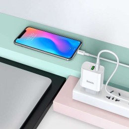 Hoco Case Ładowarka sieciowa Hoco C80A Network PD20W/QC3.0 + kabel USB-C White